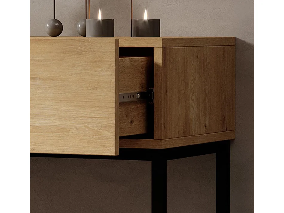 Meuble d'entrée pour Hall d'entrée Couloir en Safir 120x36,8x83,6cm Aron