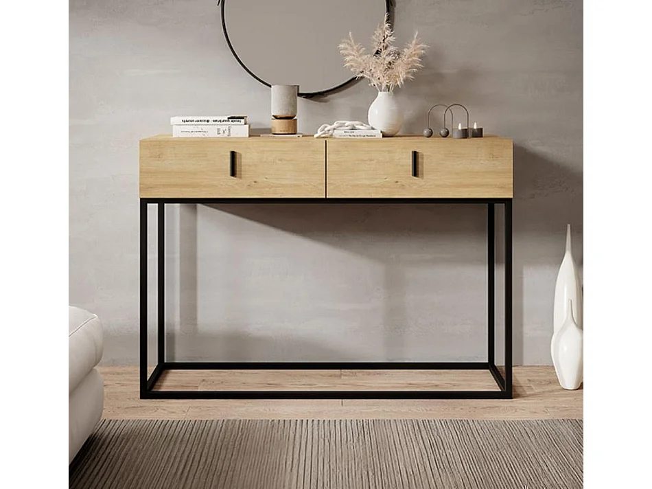 Meuble d'entrée pour Hall d'entrée Couloir en Safir 120x36,8x83,6cm Aron