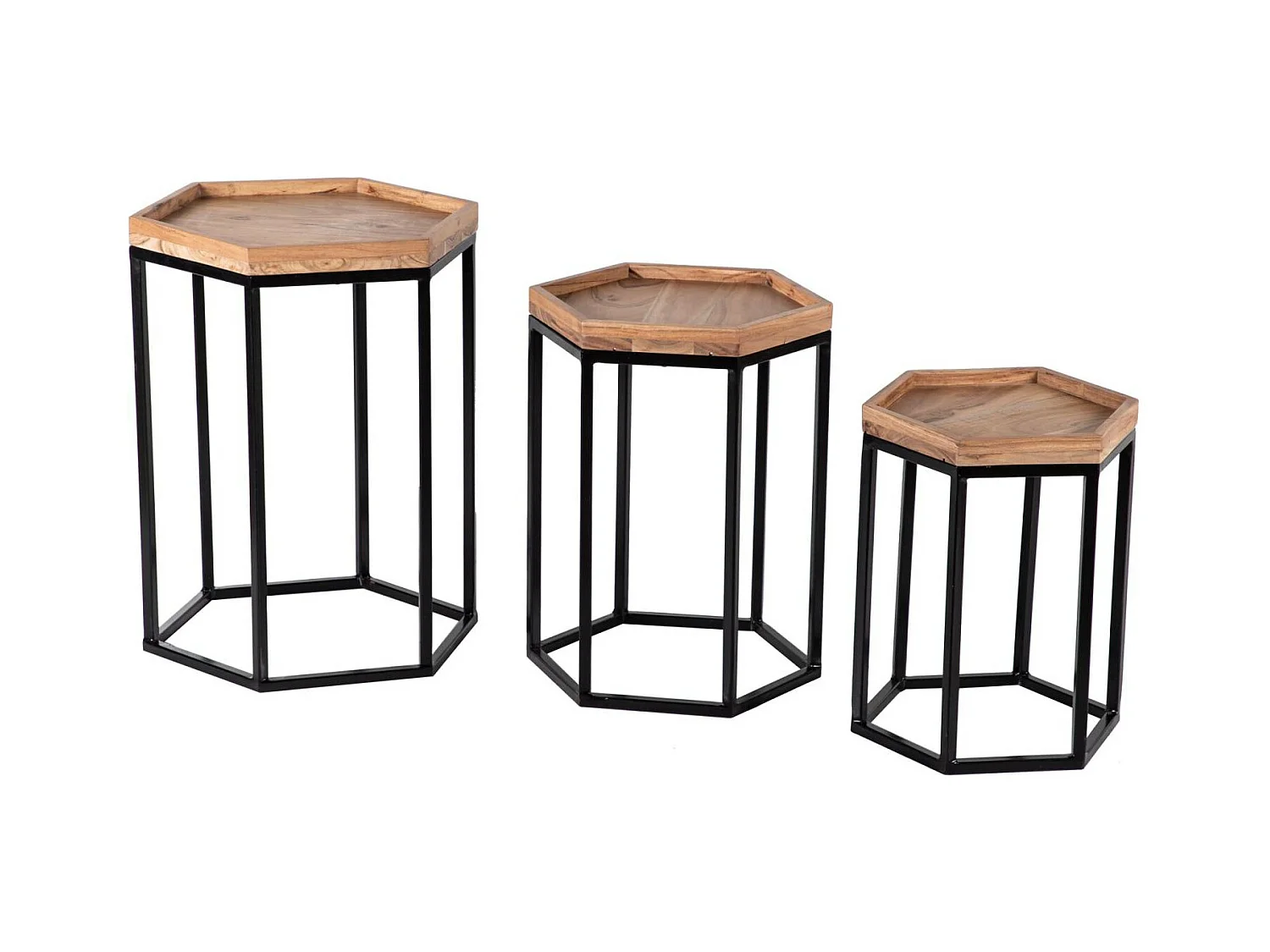 Set de 3 tables basses gigognes | Acacia Tyla