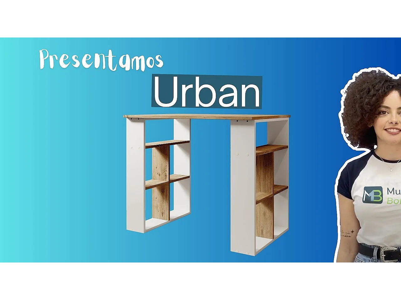 Bureau pour Chambre Bureau en Blanc et Pin Atlantique 90x60x74cm Urban