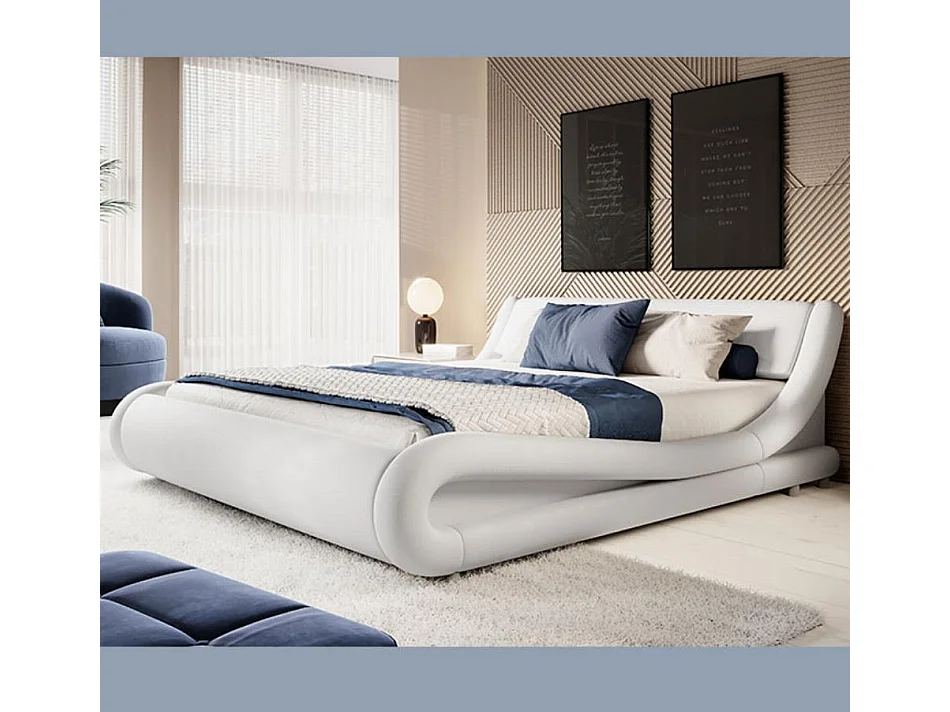 Cama de matrimonio 180x200cm en Blanco Alessia