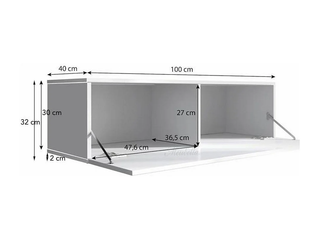 Mueble de salón para Salón comedor en Negro con LED 150x40x165cm Luke 3