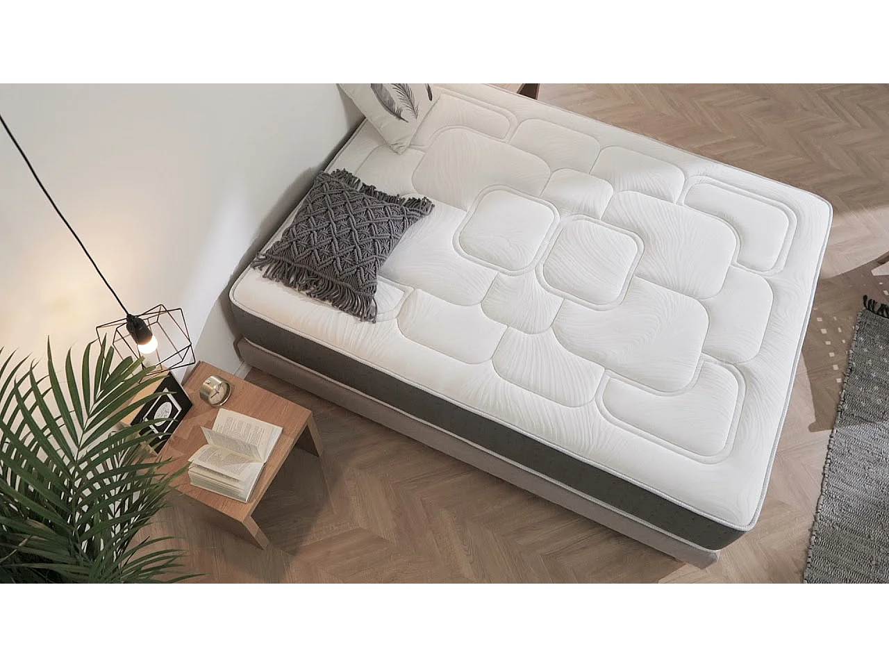 Matelas Mousse à memoire de forme King Max Multizone - 140X190, 30cm - Moonia