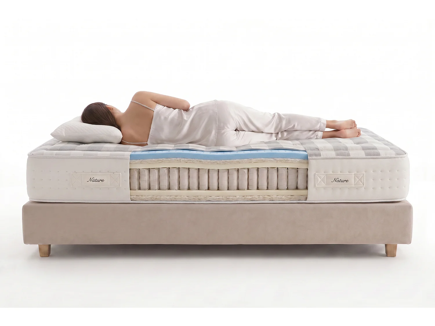 Matelas Grand Spring Nature, 30cm - 160x200 cm