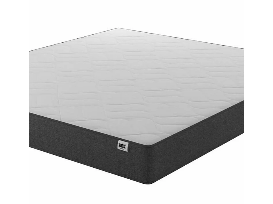 Cama de matrimonio con Canapé y Colchón 180x200cm en Blanco y Negro con LED Parisina