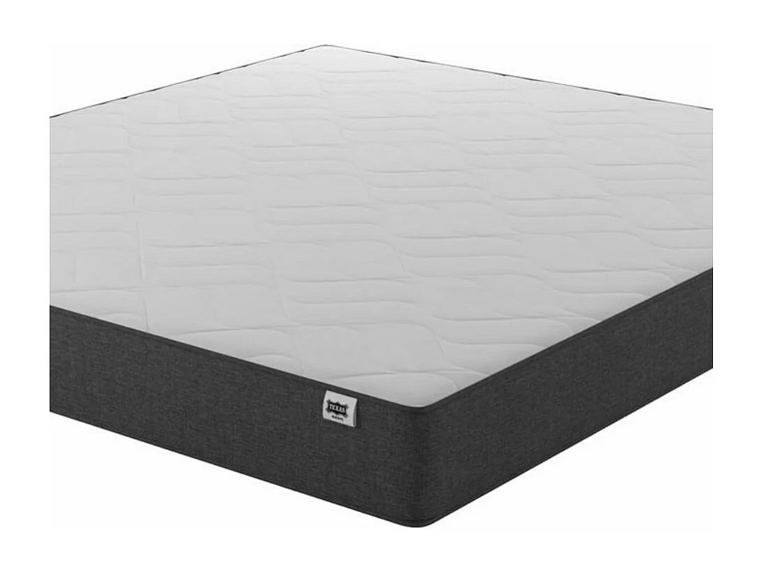 Cama de matrimonio con Canapé y Colchón 160x200cm en Blanco y Negro con LED Parisina