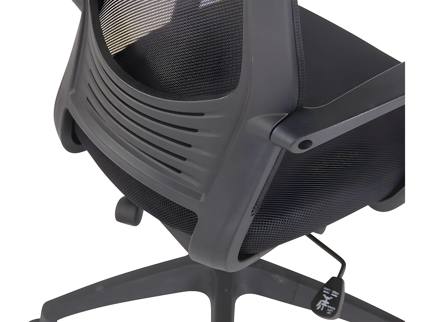Silla de escritorio y oficina con ruedas respaldo ergonómicamente curvado en microfibra negra M10_002706