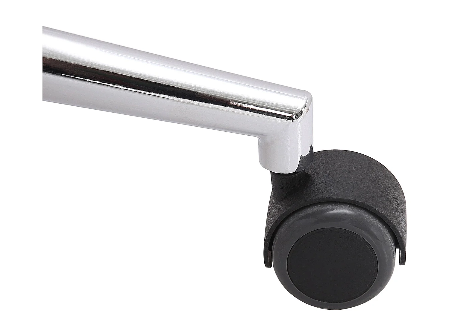 Silla de escritorio y oficina con ruedas reposacabezas polipiel negro estructura color nogal metal M10_002654