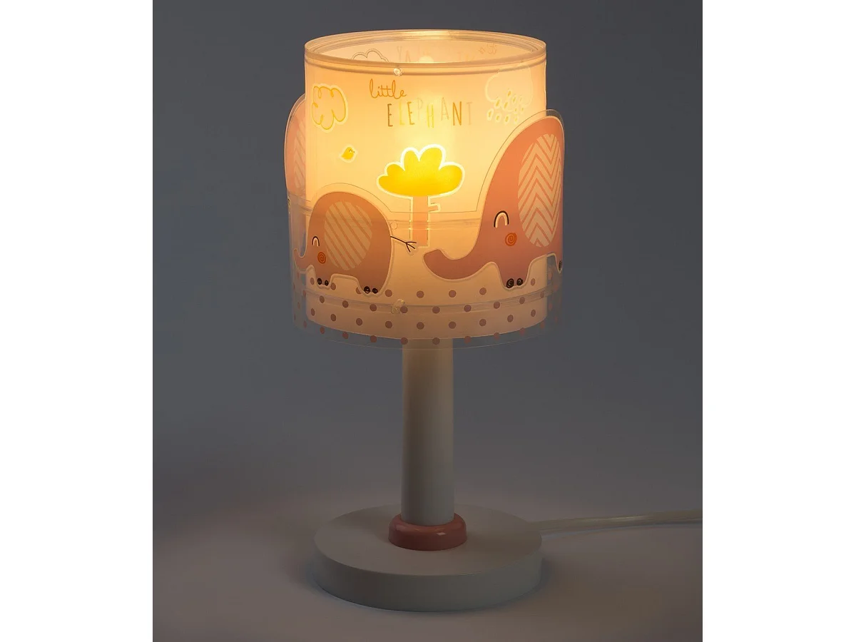 Lámpara infantil de mesa Little Elephant elefante rosa | DALBER