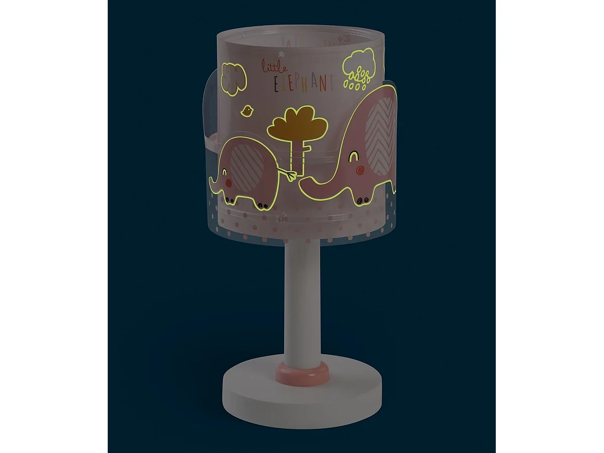 Lámpara infantil de mesa Little Elephant elefante rosa | DALBER