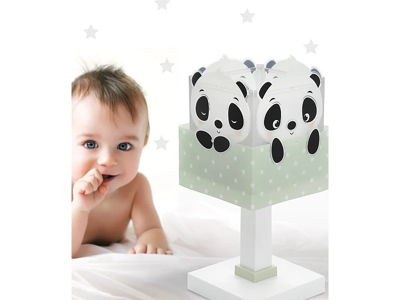 Lámpara infantil de mesa Oso Panda verde | DALBER