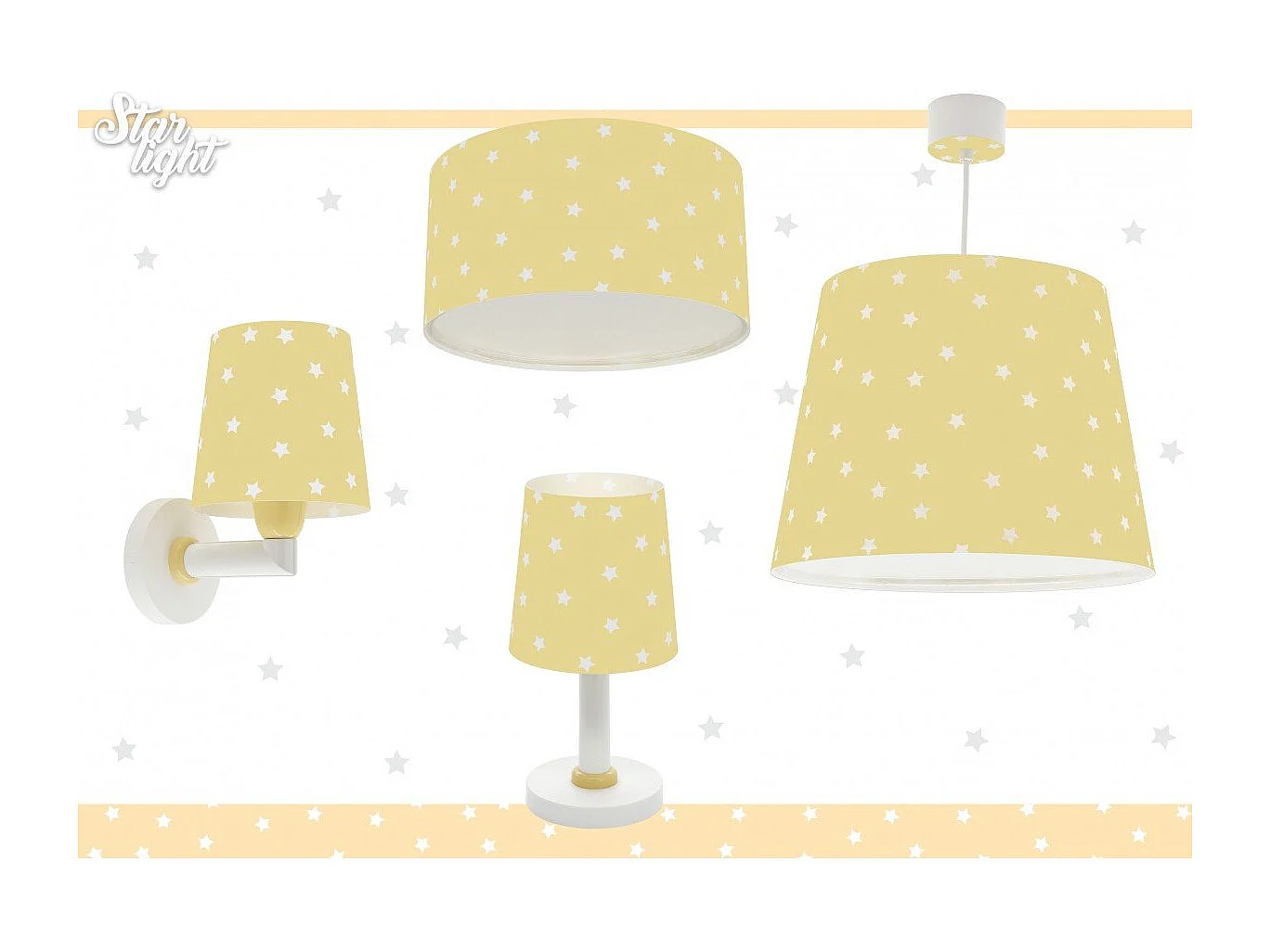 Lampada da tavolo Star Light stelle giallo | DALBER