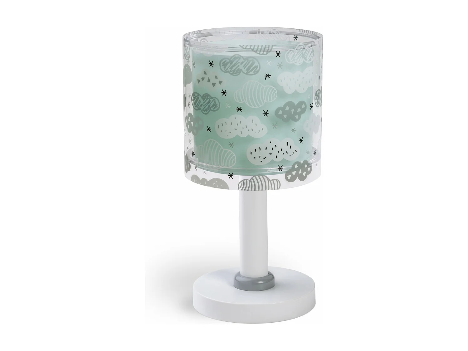 Lampe de chevet pour enfants Clouds Nuages vert