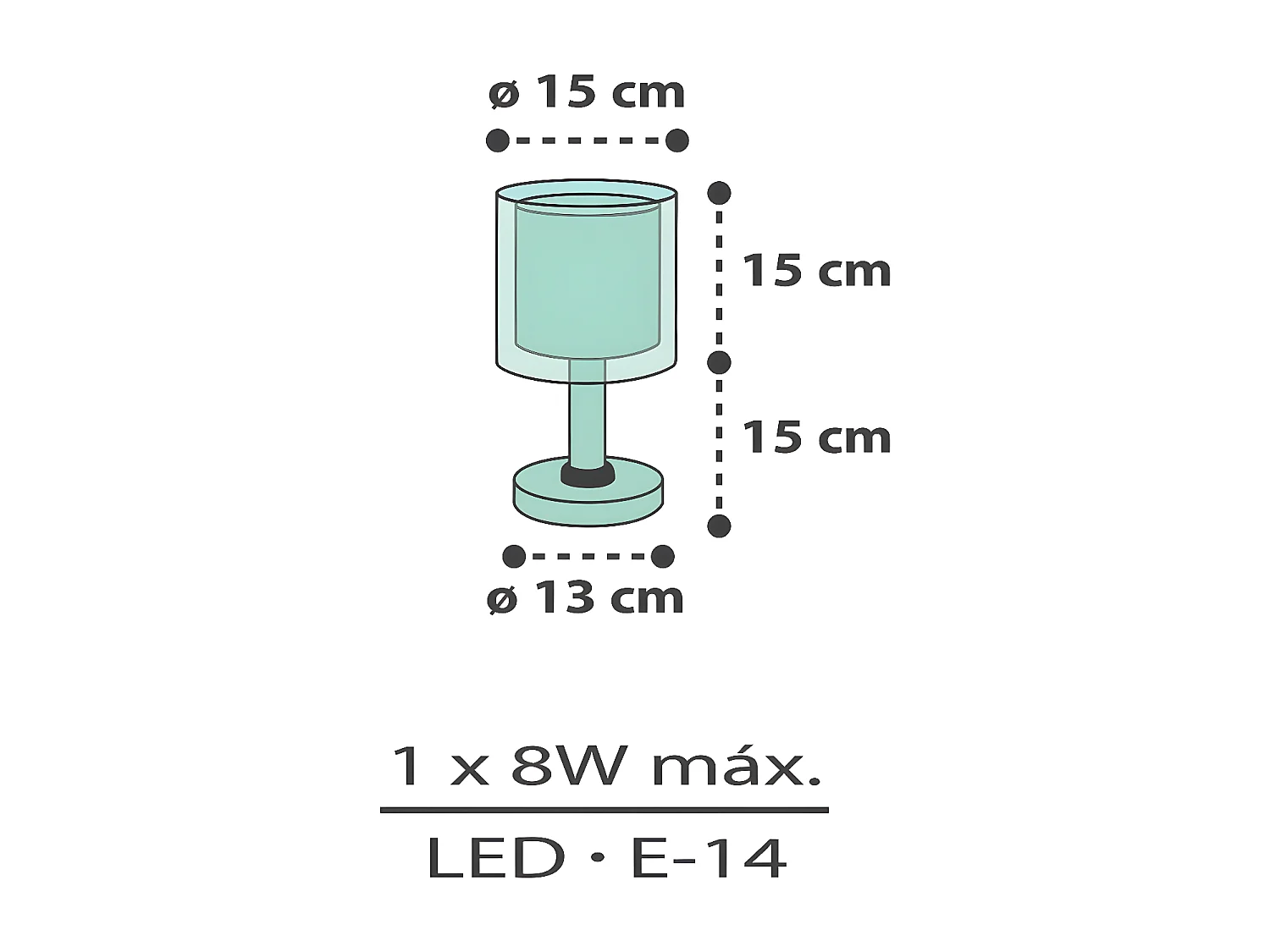 Lampe de chevet pour enfants Clouds Nuages vert
