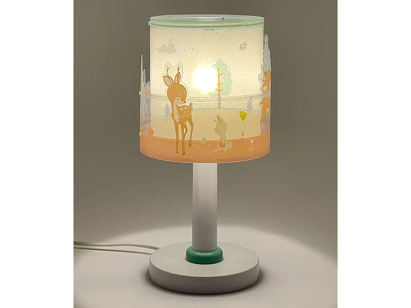 Lampada da tavolo per bambini Loving Deer cervo rosa | DALBER