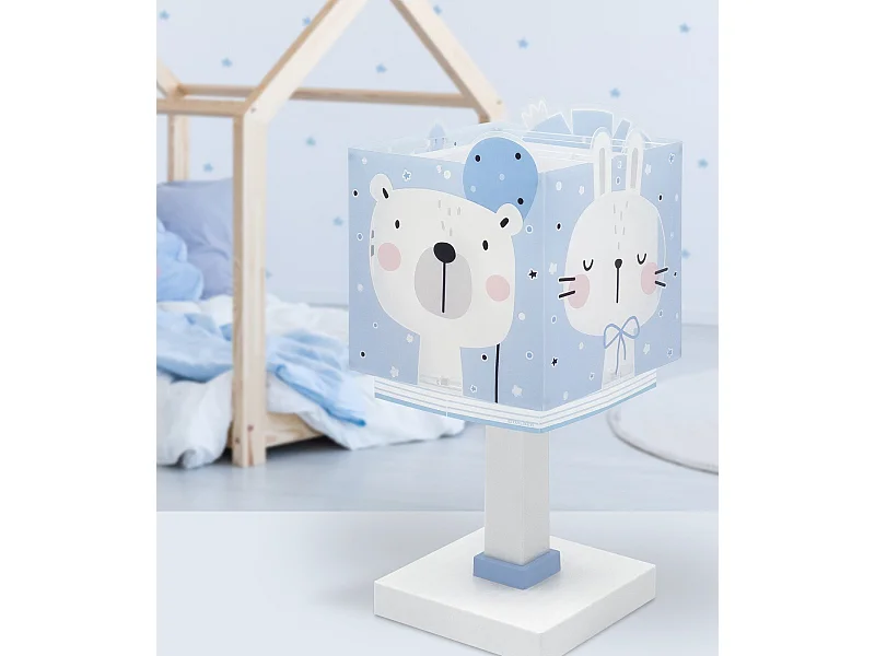 Lámpara de mesita de noche infantil Baby Jungle Animales azul | DALBER