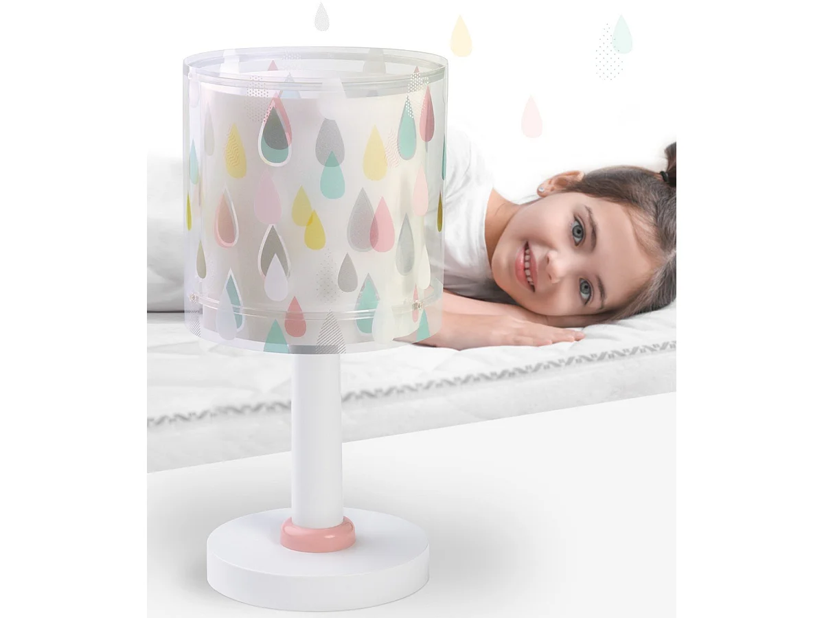 Lámpara de mesita de noche Color Rain Gotas Agua Multicolor | DALBER