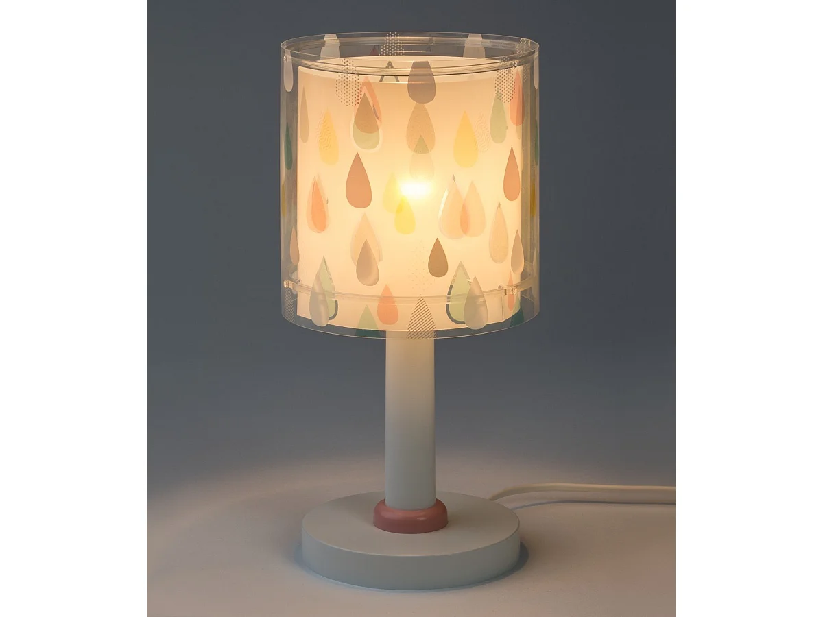 Lámpara de mesita de noche Color Rain Gotas Agua Multicolor | DALBER