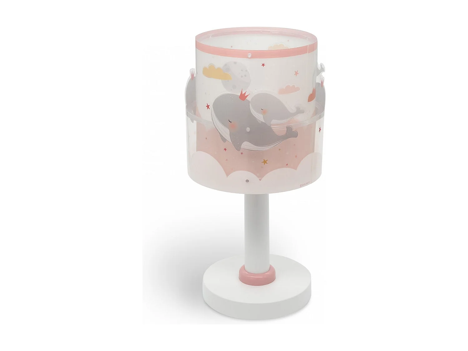 Lámpara de mesa infantil Whale Dreams Ballenas rosa | DALBER