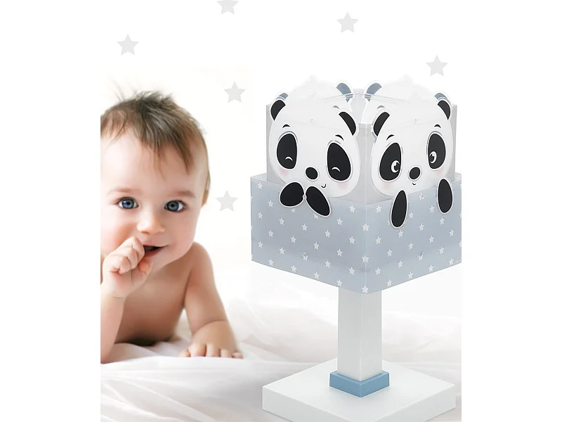 Lámpara infantil de mesa Oso Panda azul | DALBER