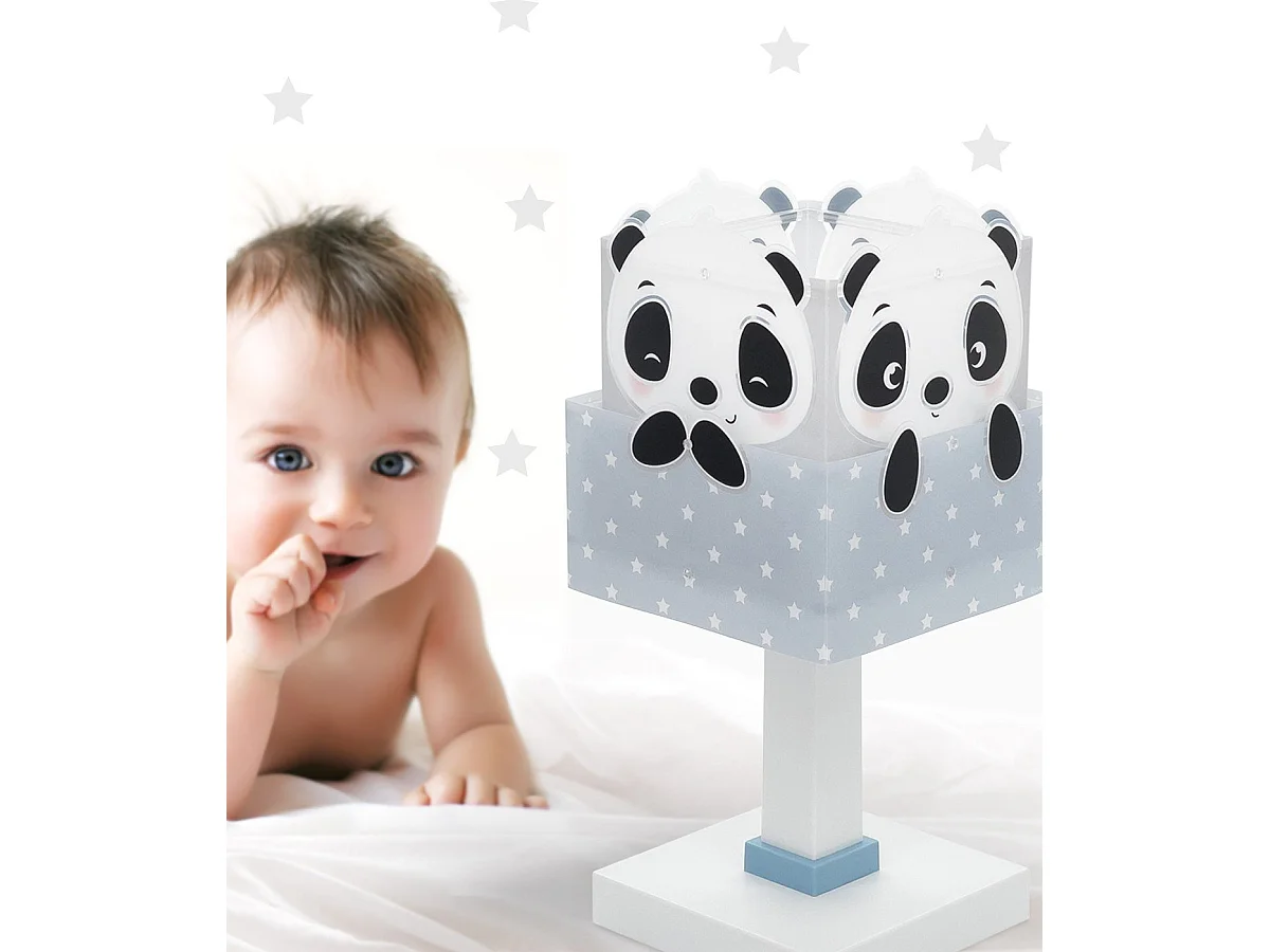 Lampada da tavolo per bambini Panda blu | DALBER