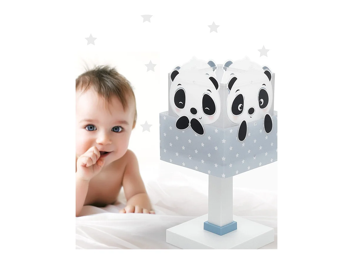 Lampada da tavolo per bambini Panda blu | DALBER