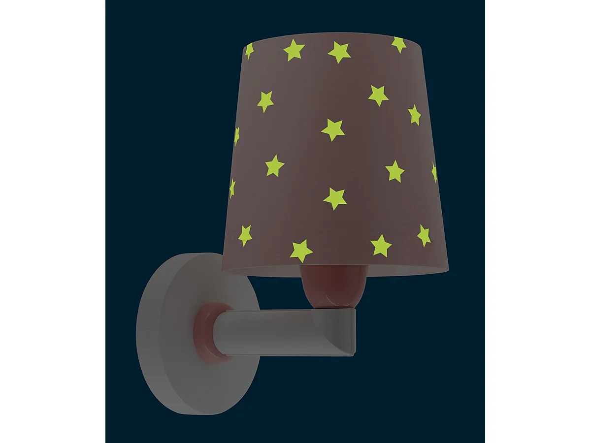Lámpara aplique de pared Star Light estrellas rosa | DALBER