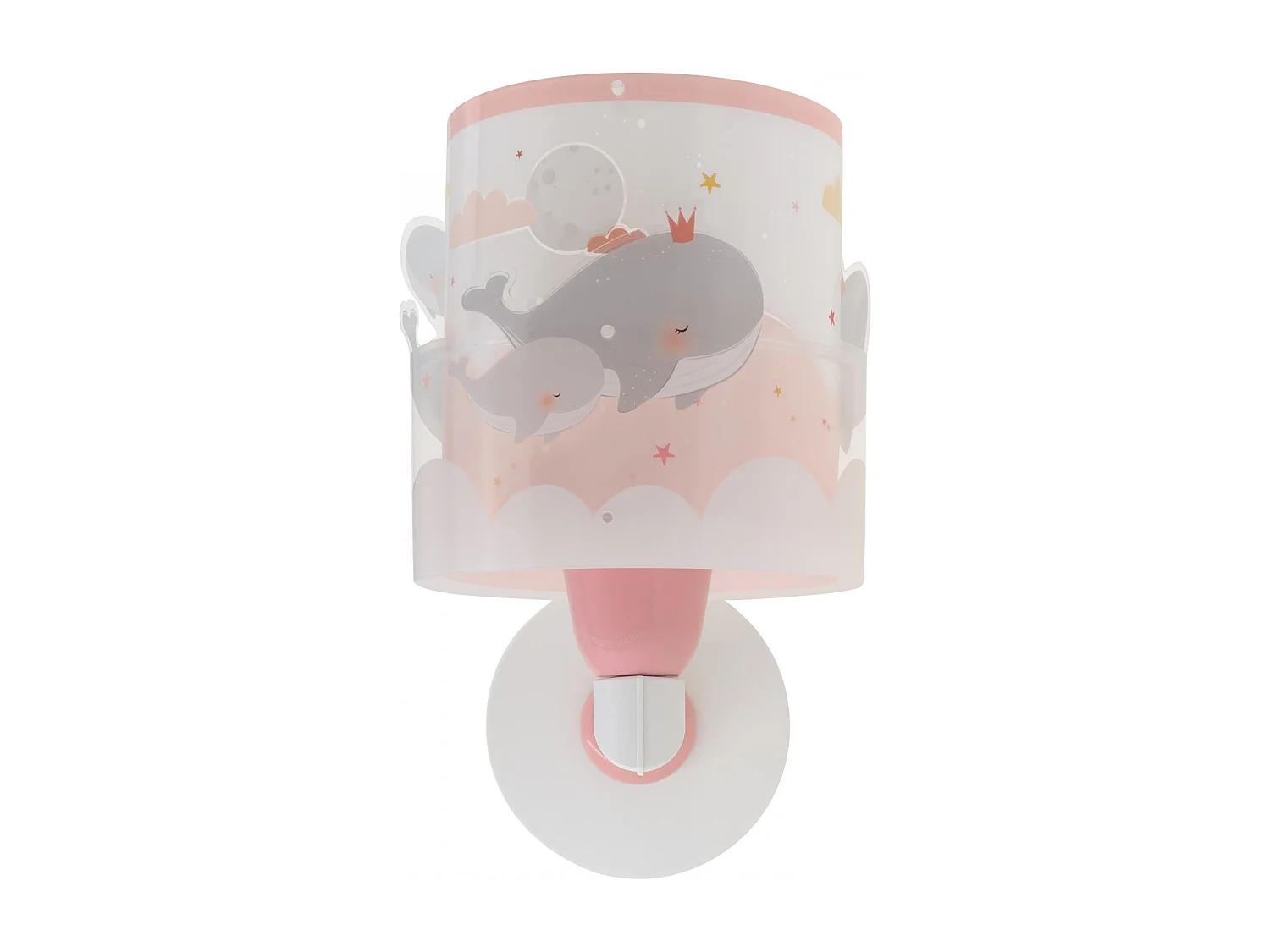 Aplique de pared infantil Whale Dreams Ballenas rosa | DALBER