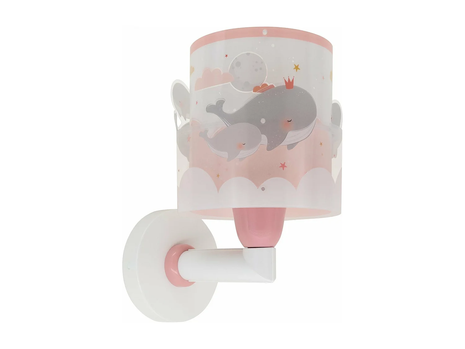 Aplique de pared infantil Whale Dreams Ballenas rosa | DALBER