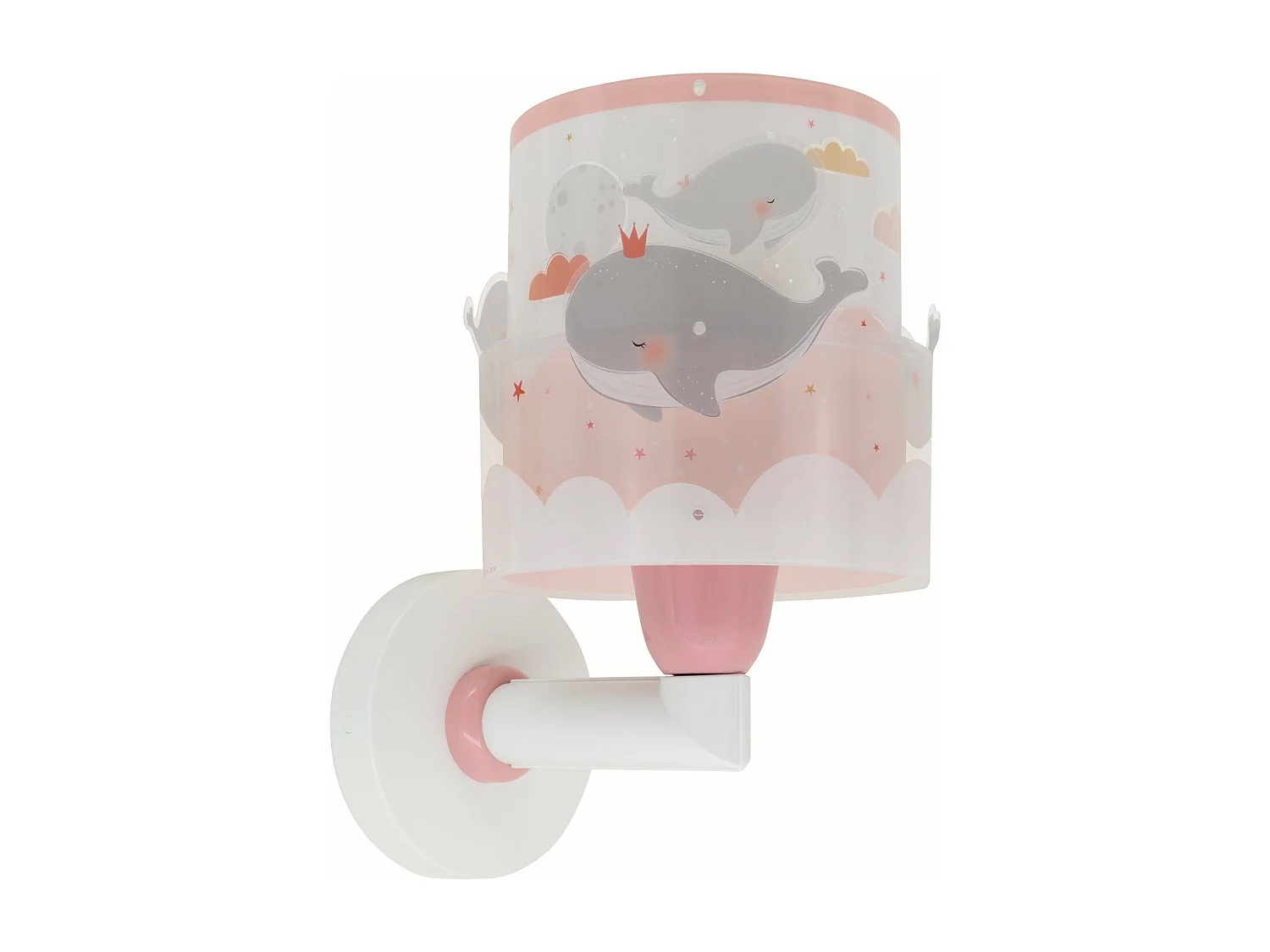 Aplique de pared infantil Whale Dreams Ballenas rosa | DALBER