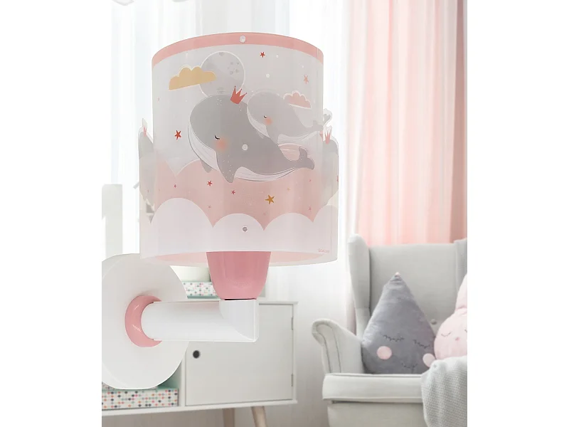 Applique per bambini Whale Dreams Balena rosa | DALBER