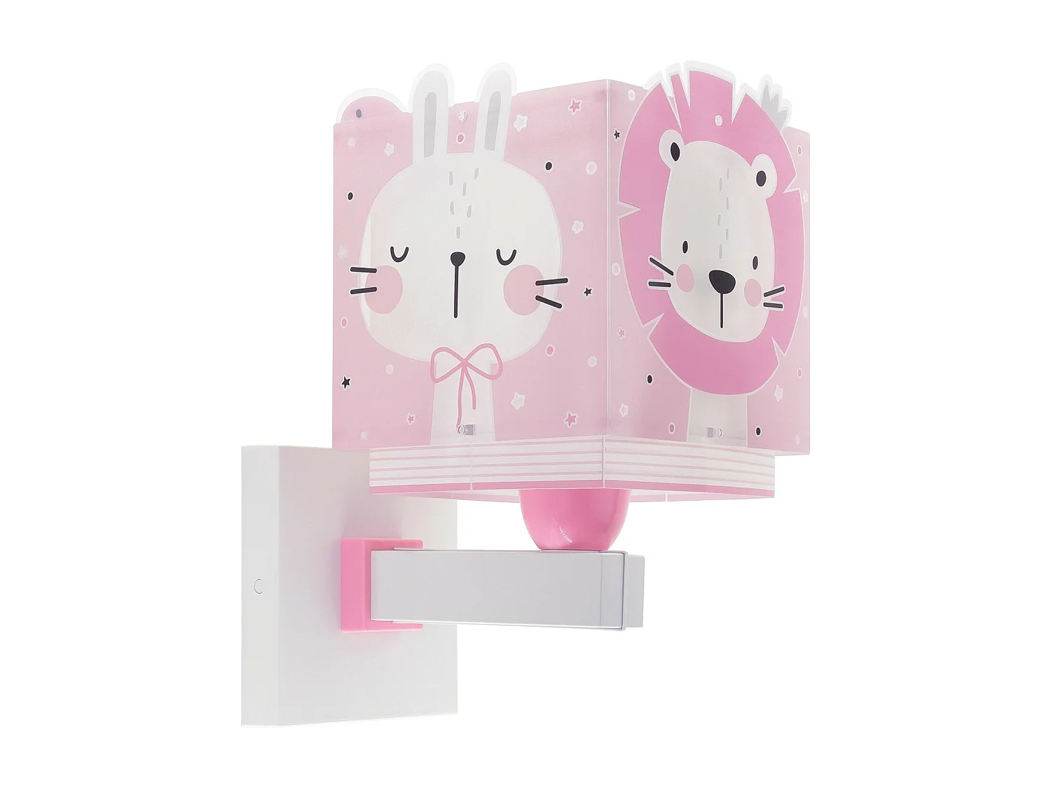 Lámpara aplique de pared infantil Baby Jungle animales rosa | DALBER