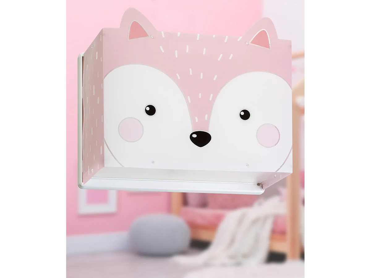 Aplique de pared infantil Little Fox Zorro Rosa | DALBER