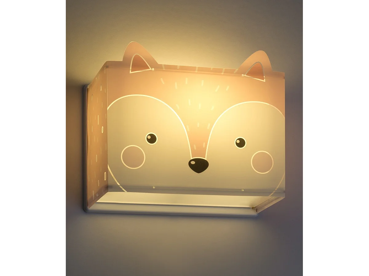 Aplique de pared infantil Little Fox Zorro Rosa | DALBER