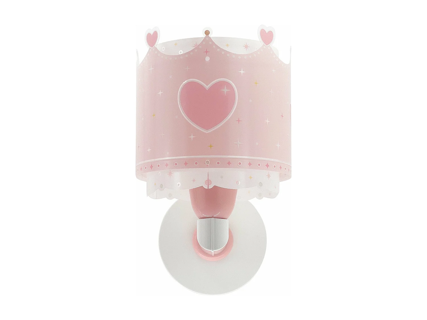 lampada da parete per bambini Little Queen corona cuori rosa | DALBER