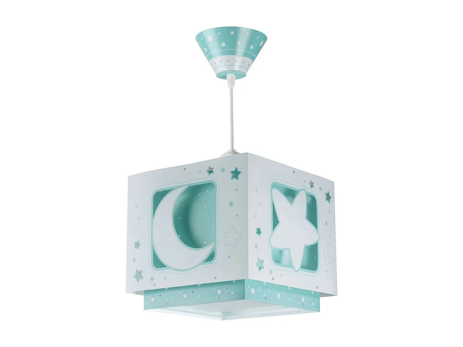 Lampadario per camerette bambini Moonlight Luna Stelle verde | DALBER