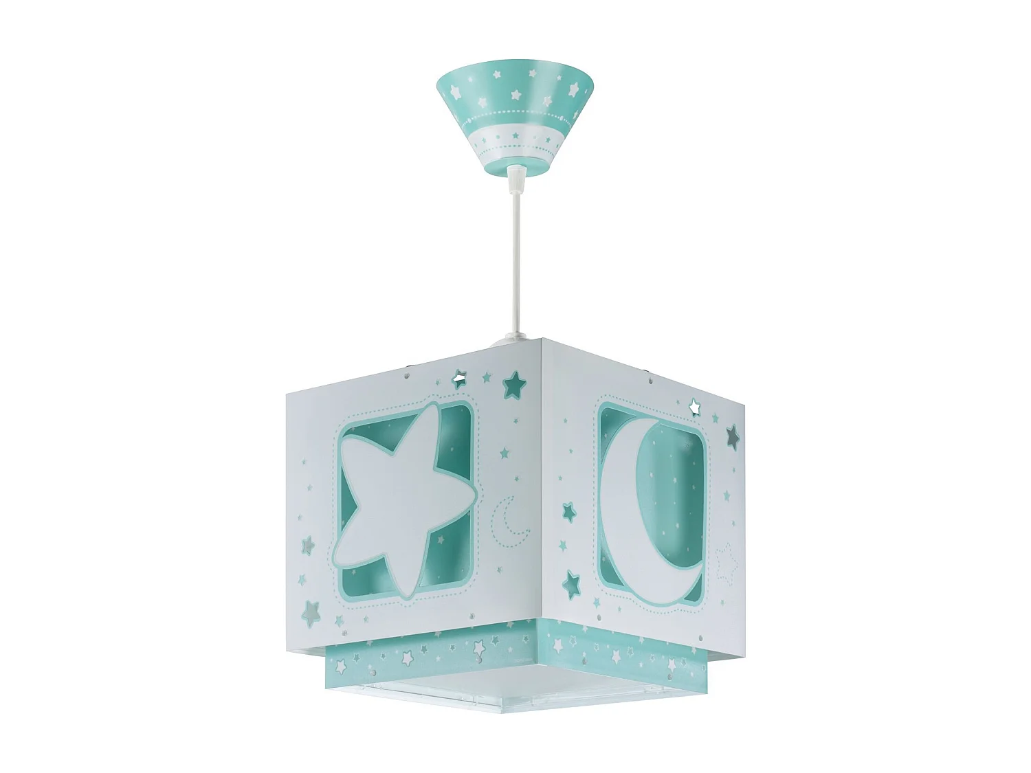 Lampadario per camerette bambini Moonlight Luna Stelle verde | DALBER