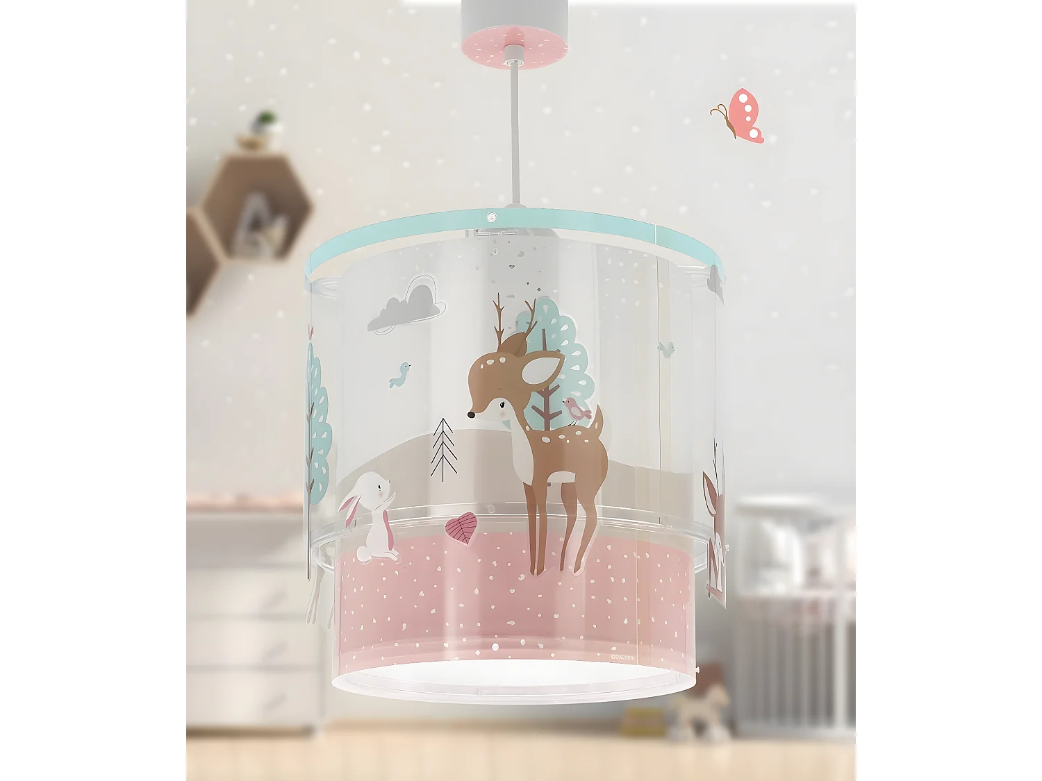 Lustre et lampe suspension enfant Loving Deer Cerf
