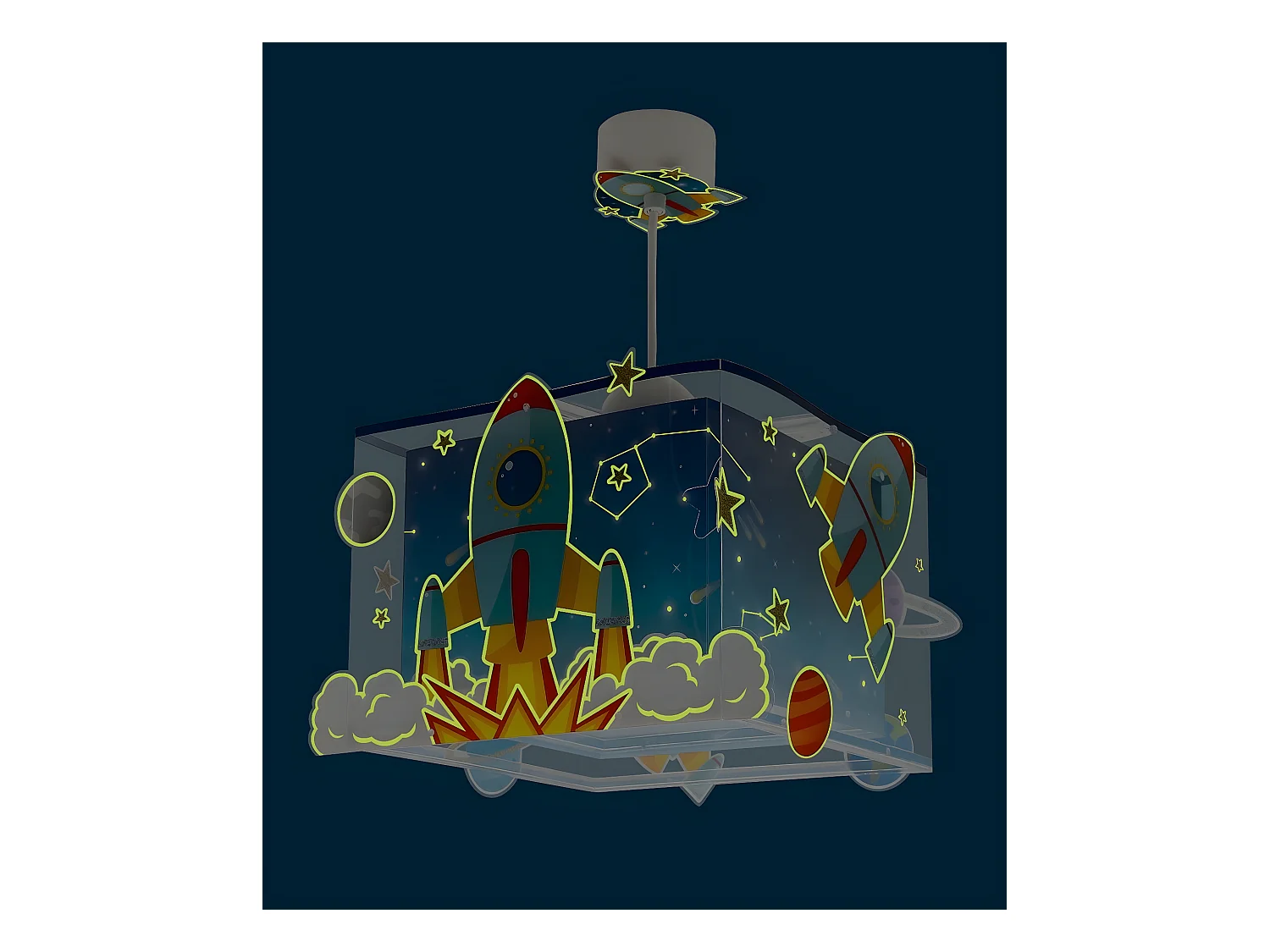 Lustre et lampe suspension enfant Rocket Fusée