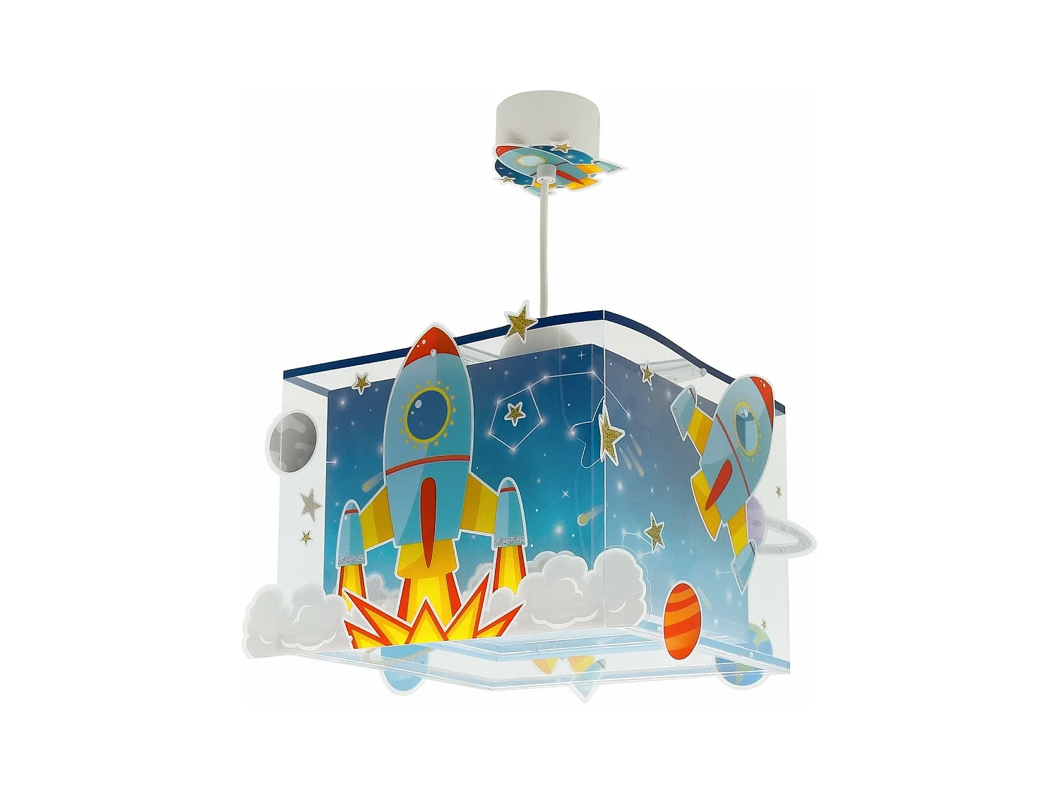 Lustre et lampe suspension enfant Rocket Fusée