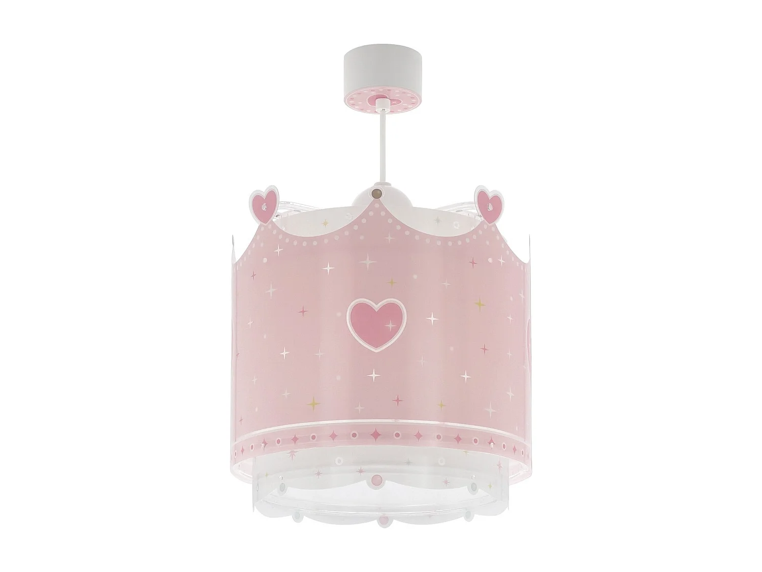 Lampada da soffitto per bambini Little Queen corona cuori rosa | DALBER