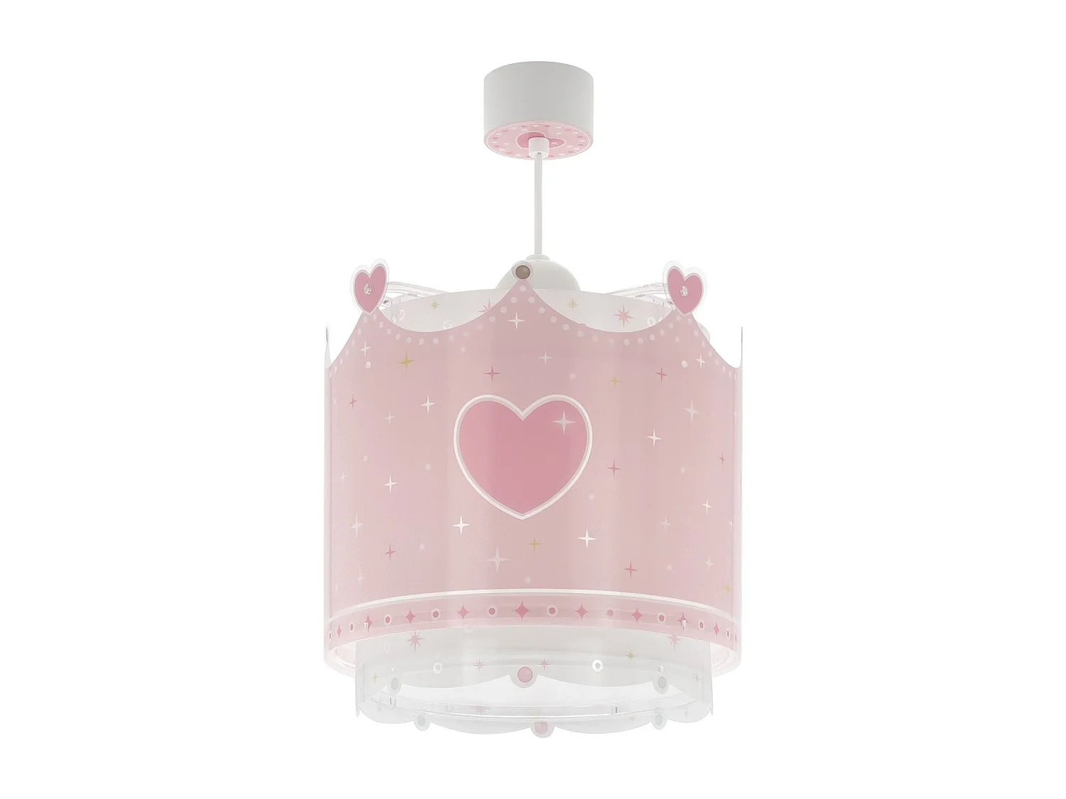 Lampada da soffitto per bambini Little Queen corona cuori rosa | DALBER