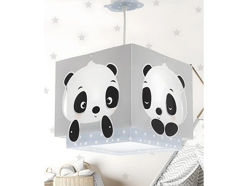 Lámpara infantil de techo Oso Panda azul | DALBER