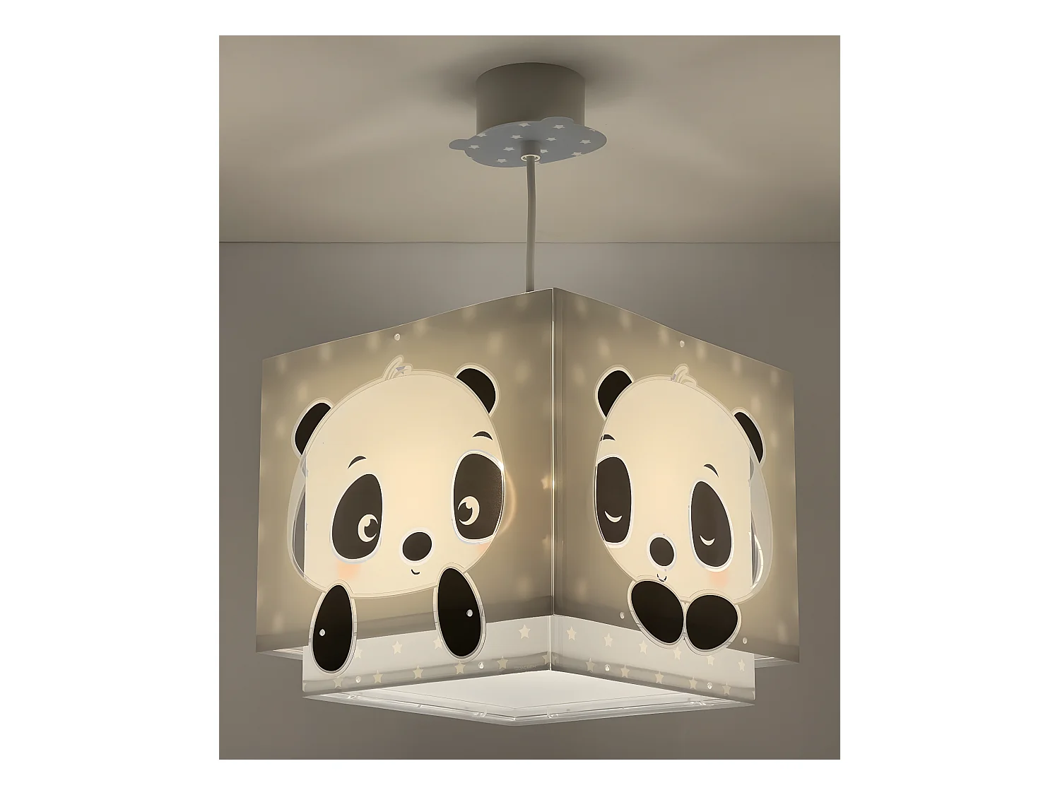 Lámpara infantil de techo Oso Panda azul | DALBER