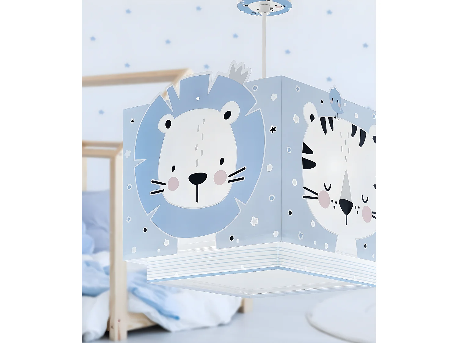 Lámpara infantil de techo Baby Jungle animales azul | DALBER