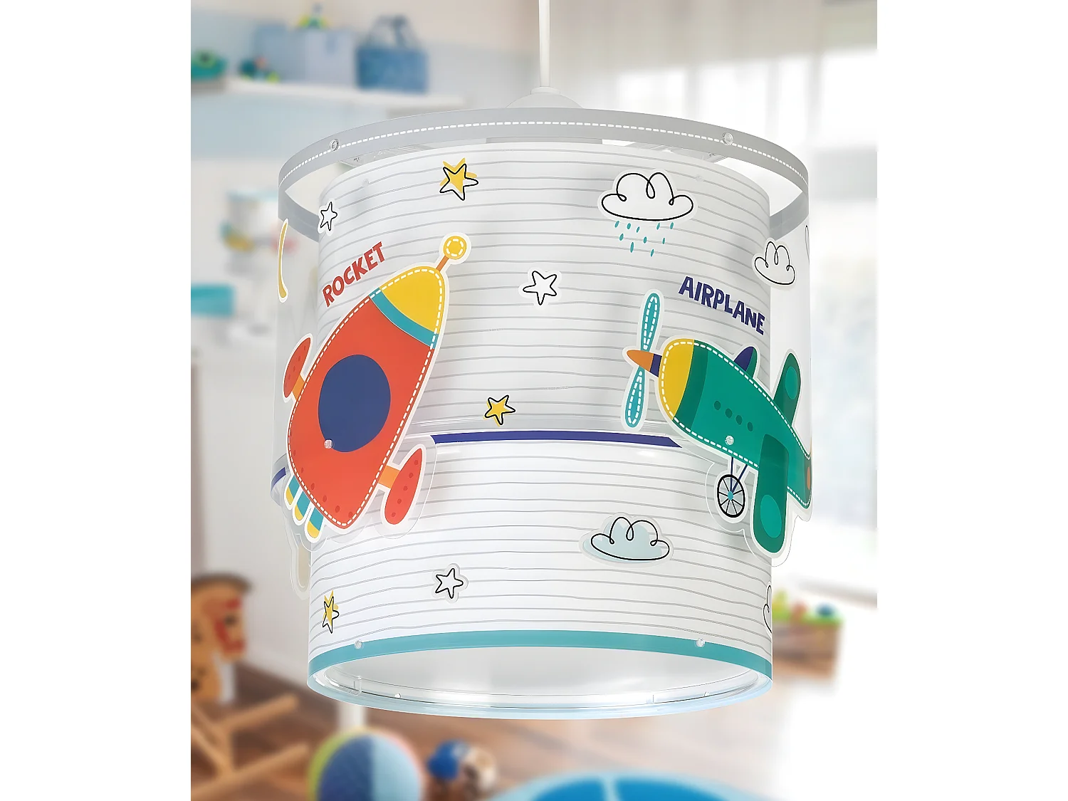 Lámpara de techo infantil Baby Travel Coches y Aviones | DALBER