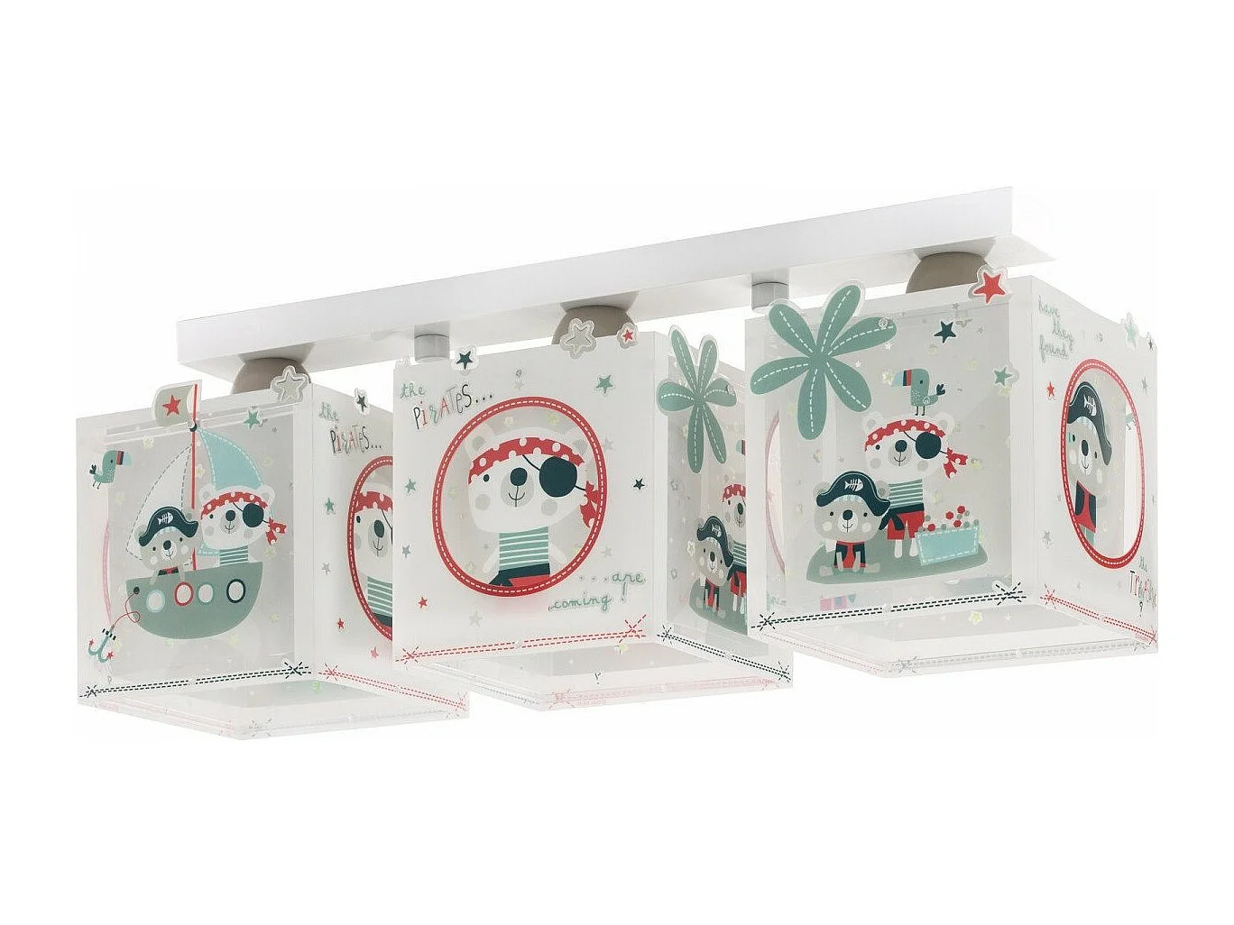 Plafonnier à 3 lampes pour enfants The Pirates