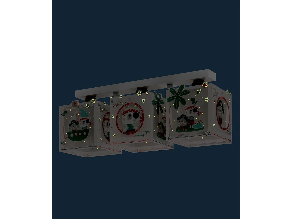 Plafoniere per bambini a 3 luci The Pirates Pirati | DALBER
