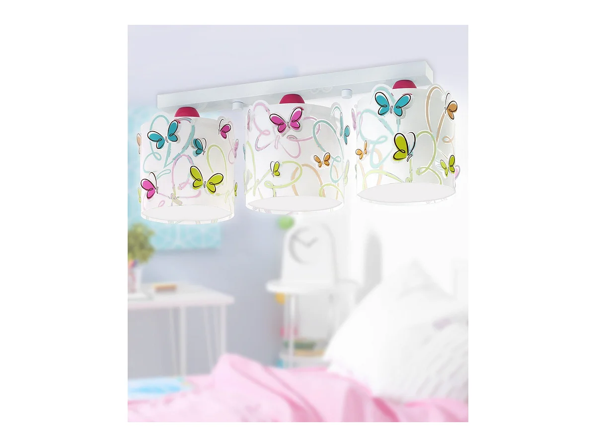 Plafonnier à 3 lampes Butterfly Papillon