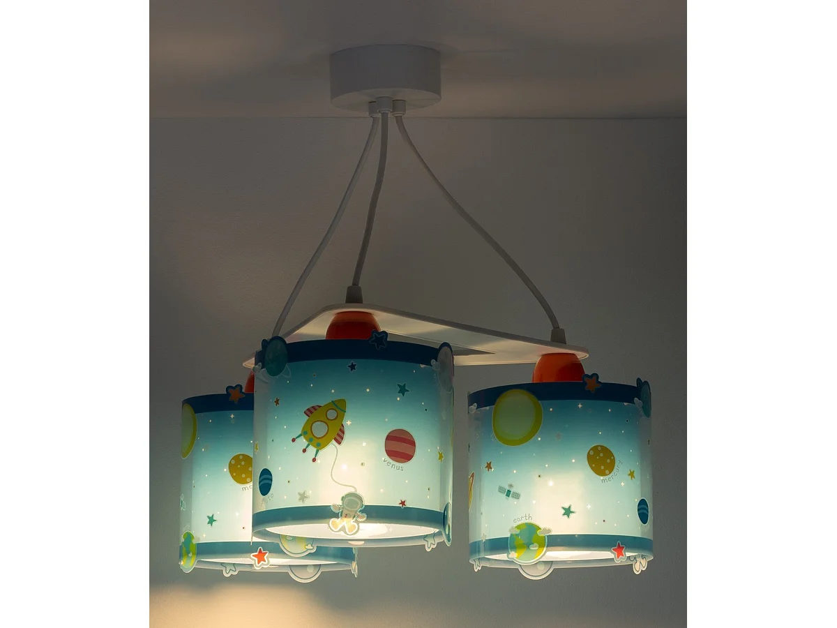 Suspension pour enfants à 3 lampes Planets Planètes système solaire